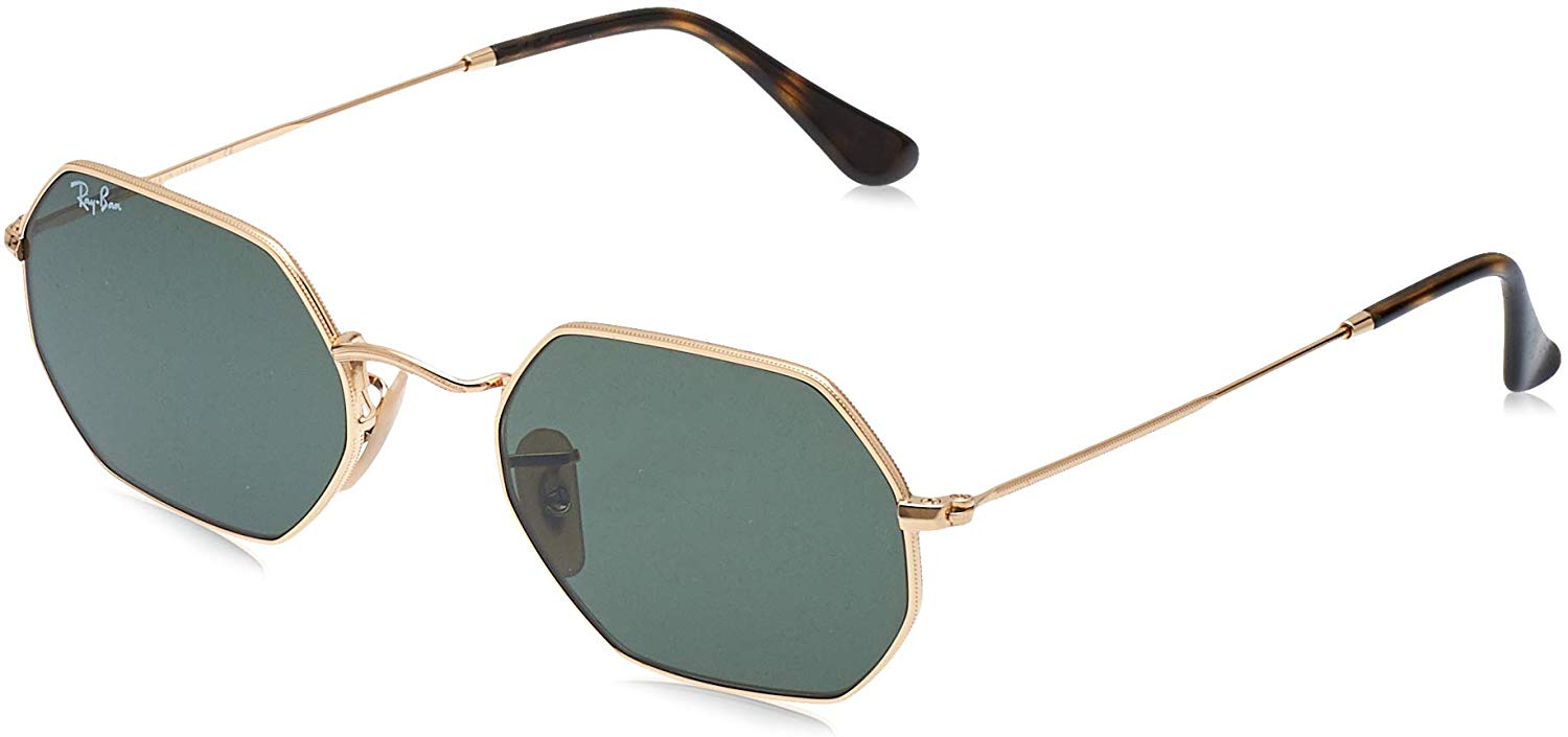 Ray-Ban RB3556N Unisex-Adult Octagonal Sunglasses - Gold 