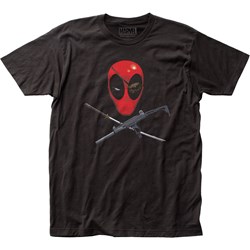 Deadpool Mens Eyepatch Fitted Jersey T-Shirt