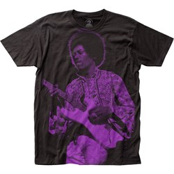 Jimi Hendrix - Mens Purple Haze Big Print Subway T-Shirt