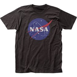 Nasa - Mens Faded Logo Fitted Jersey T-Shirt