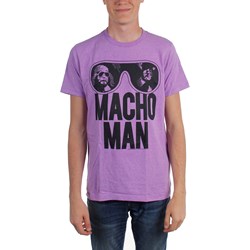 Macho Man - Mens Ooold School T-Shirt in Purple Tri Blend