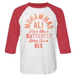 Muhammad Ali - Mens Butterfly & Bee Baseball Tee