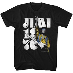 Jimi Hendrix - Mens Peace Jimi T-Shirt