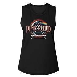 Pink Floyd - Womens Triangle Triad Muscle Tank Top