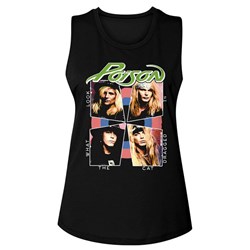 Poison - Womens Cat Dragged In Muscle Tank Top
