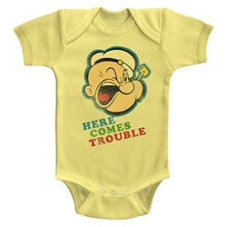 Popeye - Unisex-Baby Trouble Onesie