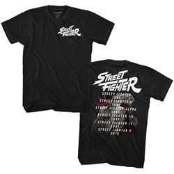 Street Fighter - Mens Release Dates T-Shirt