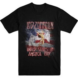 Led Zeppelin - Mens Usa 77 With Flag T-Shirt