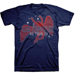 Led Zeppelin - Mens Red Icarus Stars Us 77 T-Shirt