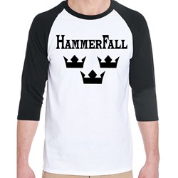 Hammerfall - Unisex-Adult 3 Crowns Raglan