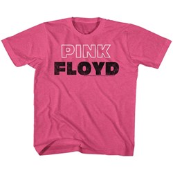 Pink Floyd - Unisex-Child Pink White Outline T-Shirt