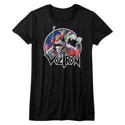 Voltron - Womens Circle Robot Sketch T-Shirt