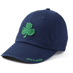 Life Is Good - Unisex-Adult Applique Shamrock Tattered Chill Cap