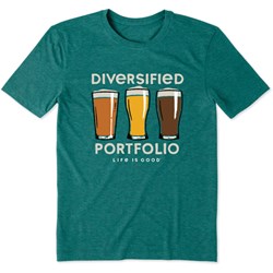 Life Is Good - Mens Diversified Portfolio Beer Cool T-Shirt