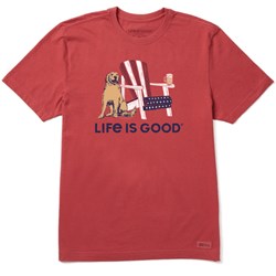 Life Is Good - Mens American Adirondack Beer Crusher T-Shirt