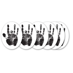 Jerry Garcia - Unisex Black Hand Sticker (6Pc)