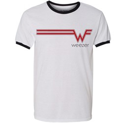 Weezer - Mens Striped Logo Ringer T-Shirt