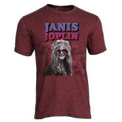 Janis Joplin - Mens Rose Colored Glasses T-Shirt
