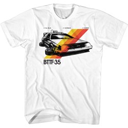Back To The Future - Mens Bttf-35 Stripes T-Shirt