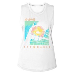 Def Leppard - Womens Bright Color Pyro Tank Top