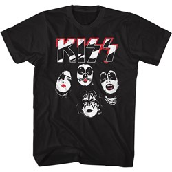 Kiss - Mens Logo Faces T-Shirt