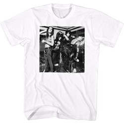 Motley Crue - Mens B&W Band Pic T-Shirt