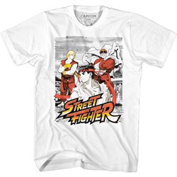 Street Fighter - Mens Grainy Background T-Shirt