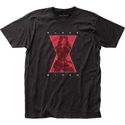 Black Widow - Unisex Movie Crosshairs Fitted Jersey T-Shirt