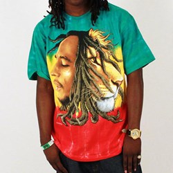Bob Marley - Profiles Dye Adult T-Shirt in Tie Dye