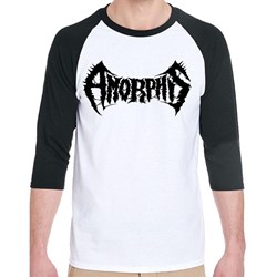 Amorphis - Unisex-Adult Logo Black & White Raglan