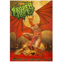 Broken Hope - Unisex Demon Hand 100% Death Metal Poster Flag