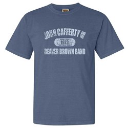 John Cafferty - Mens Distressed 1973 Logo Blue T-Shirt