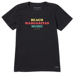 Life Is Good - Womens Short Sleeve Crusher Cre Beach Margaritas T-Shirt