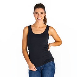 Life Is Good - Womens Jet Black Tank Soft & Simple Fitted Tank