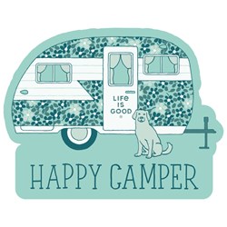 Life Is Good - Die Cut Sticke Happy Camper Die Cut Stickers