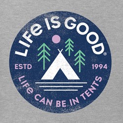 Life Is Good - Womens Long Sleeve Crusher-Lit In Tents 94 T-Shirt