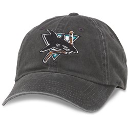 American Needle - Mens Sj Sharks New Raglin 100% Cotton Snapback Hat