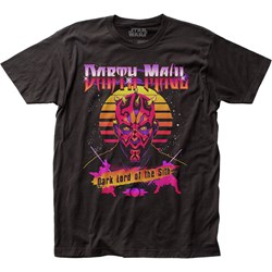 Star Wars - Mens Neon Darth Maul Fitted Jersey T-Shirt