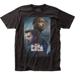 The Falcon and Winter Soldier - Mens The Falcon And The Winter Soldier Poster Fitted Jersey T-Shirt