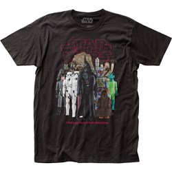 Star Wars - Mens Bad Guys Action Figures Fitted Jersey T-Shirt
