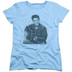 Elvis Presley - Womens Repeat T-Shirt In Light Blue
