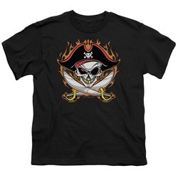 Pirate Skull - Big Boys T-Shirt In Black