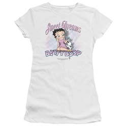 Betty Boop - Sweet Dreams Juniors T-Shirt In White