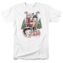 Betty Boop - I Want It All Adult T-Shirt In White