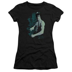 Bruce Lee - Feel! Juniors T-Shirt In Black