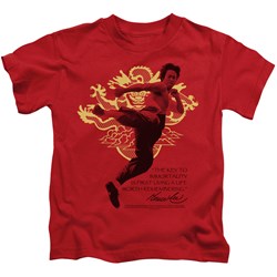 Bruce Lee - Immortal Dragon Little Boys T-Shirt In Red