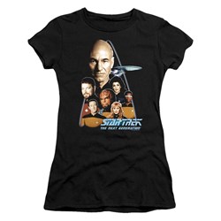 Star Trek - St: Next Gen / The Next Generation Crew Juniors T-Shirt In Black