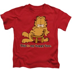 Garfield - Happy Face Little Boys T-Shirt In Red