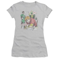 Green Lantern - Speedy Junky Juniors T-Shirt In Silver