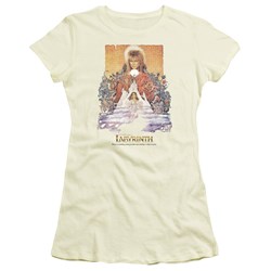 The Labyrinth - Movie Poster Juniors T-Shirt In Cream